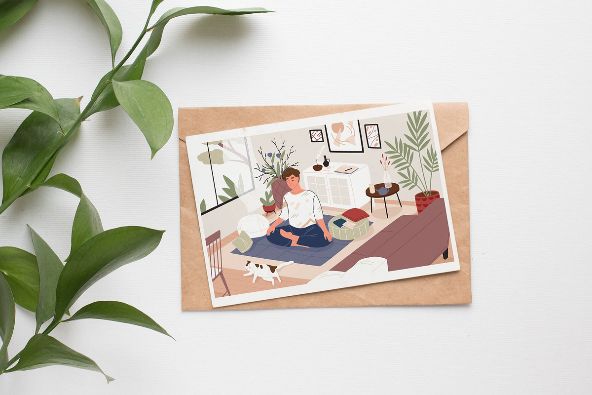 Meditation at home, an Illustration by Good Studio (Photo 2 of 2)
