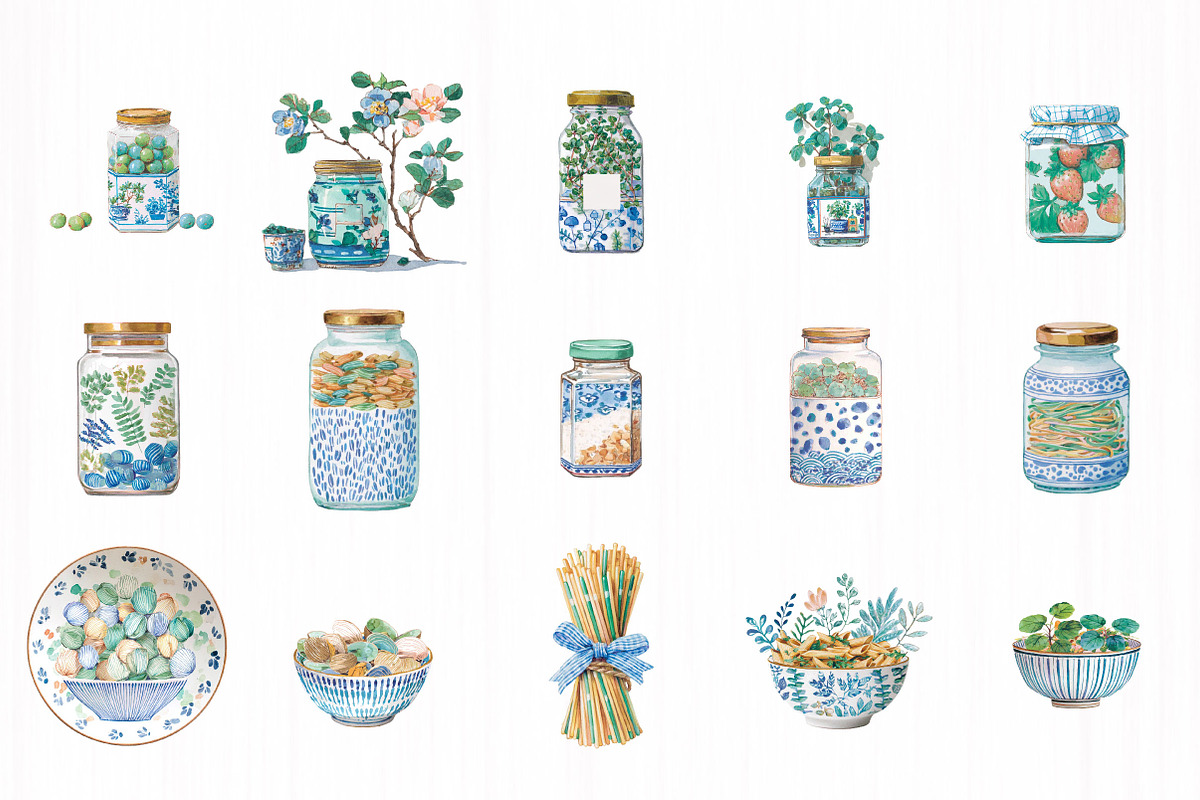 La dolce vita pantry clipart set, an Illustration by DreamCafeArt (Photo 2 of 7)