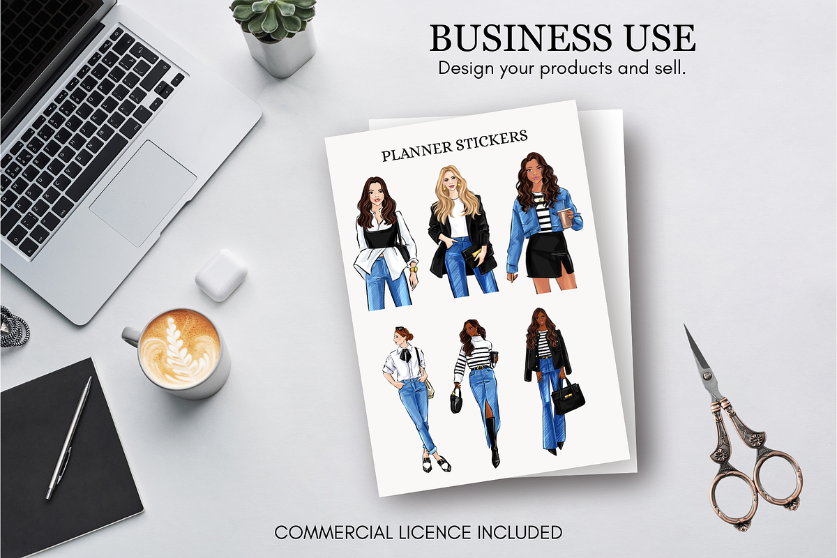 Fashion Girl 61 Watercolor Clipart, a Person Illustration by Parinaz Wadia Design (Photo 10 of 15)