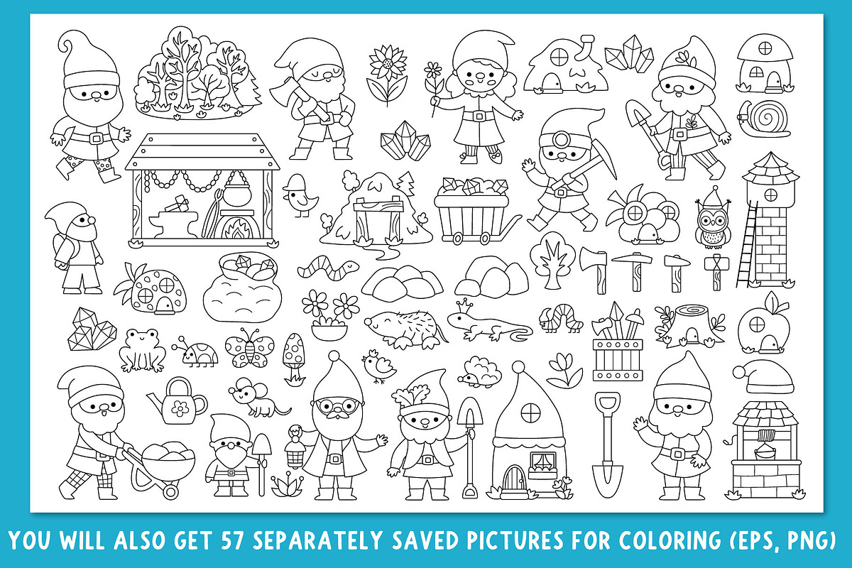 Dwarf coloring games and activities, an Education Illustration by Lexi Claus (Photo 13 of 16)