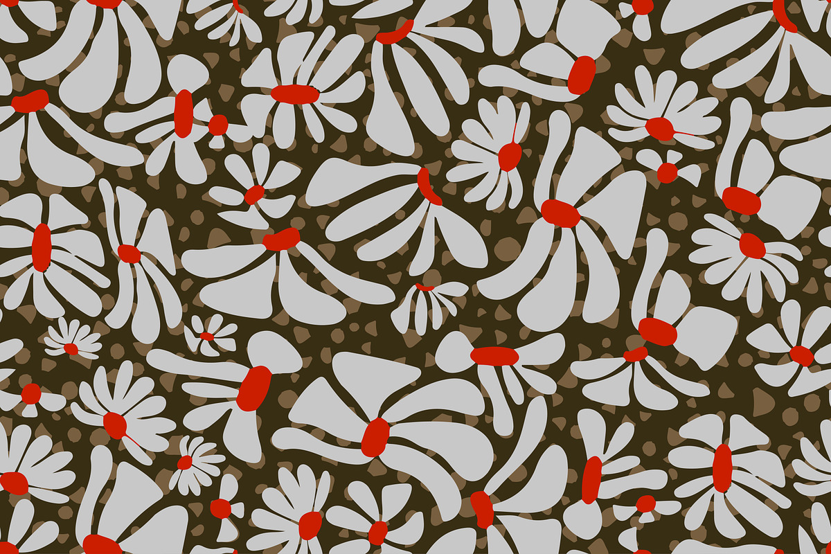 Retro Whimsy Daisy Flower, a Pattern Graphic by AAN Seamless Shop (Photo 1 of 3)