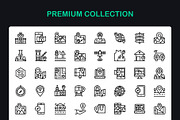Location Maps Linear Icons, an Outline Icon by Brickclay (Thumbnail 3 of 5)
