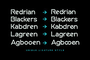 Gedbar - Modern Ligature Logo Font, a Sans Serif Font by Sealoung (Thumbnail 2 of 11)