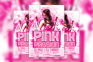 Pink Passion Party Flyer Template, a Flyer Template by Flyermind