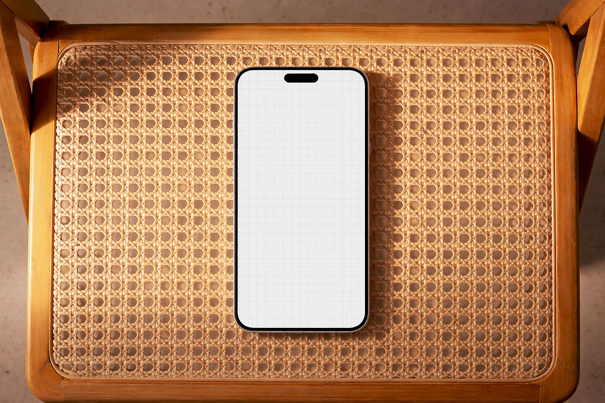 Vintage Chair Top iPhone Mockup, an iPhone Mockup by Templeste (Photo 3 of 3)