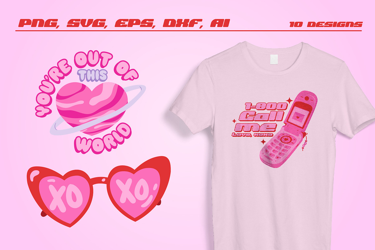 Y2K Retro Valentines day Collection, an Object Graphic by arausidp (Photo 3 of 3)