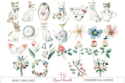 Watercolor Tea Party Clipart Bundle, an Illustration by MockupWizard (Thumbnail 2 of 6)