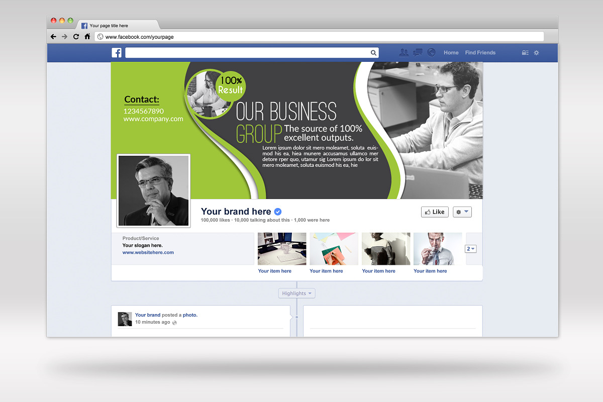 10 Facebook Timeline Cover Bundle, a Templates & Theme by Business Flyers (Photo 5 of 11)