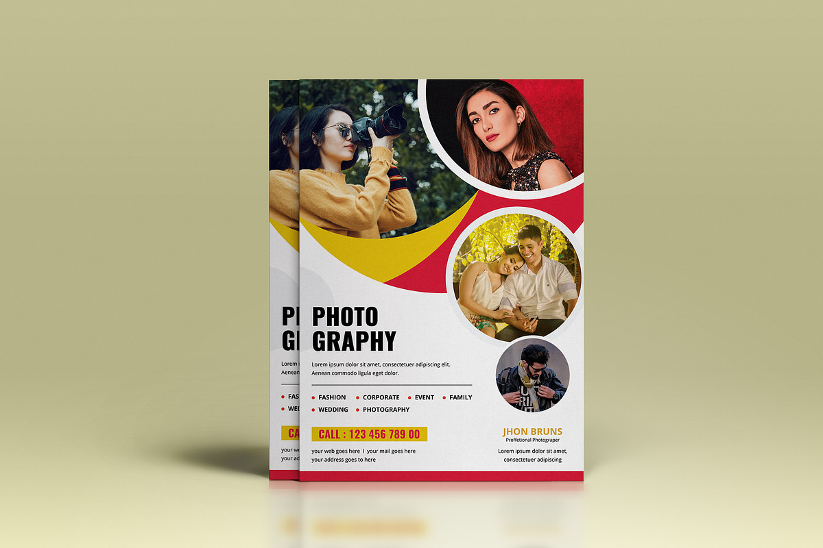 Photography Flyer Template, a Flyer Template by UI_Expert (Photo 1 of 2)