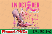 In October We Wear Pink for Breast, a Seasonal Illustration by Pinnacle PNGs (Thumbnail 1 of 2)