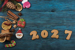 Christmas gingerbread cookies for
