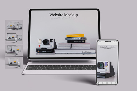 Multi device website mockup