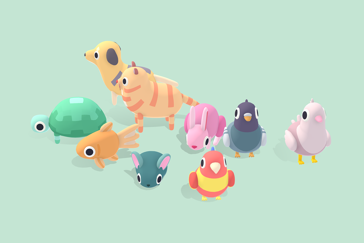 Pet Animals - Quirky Series, an Animal 3D Model by Polydactyl (Photo 6 of 6)