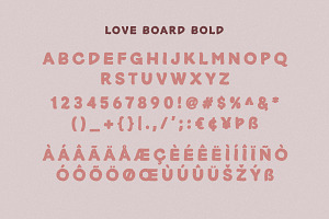 Love Board - Handmade Font