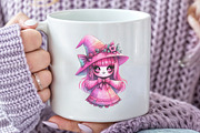 Watercolor Pink Halloween Clipart, a Seasonal Illustration by Rose Art (Thumbnail 5 of 6)