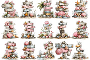 Whimsical Beach Signpost Clipart, an Illustration by OK Design (Thumbnail 3 of 6)