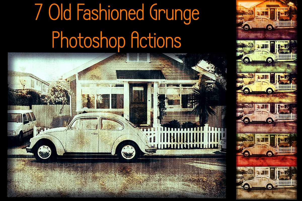 Old Fashioned Grunge Photoshop Actio, an Action Add-On by Kseniya-Omega (Photo 1 of 8)