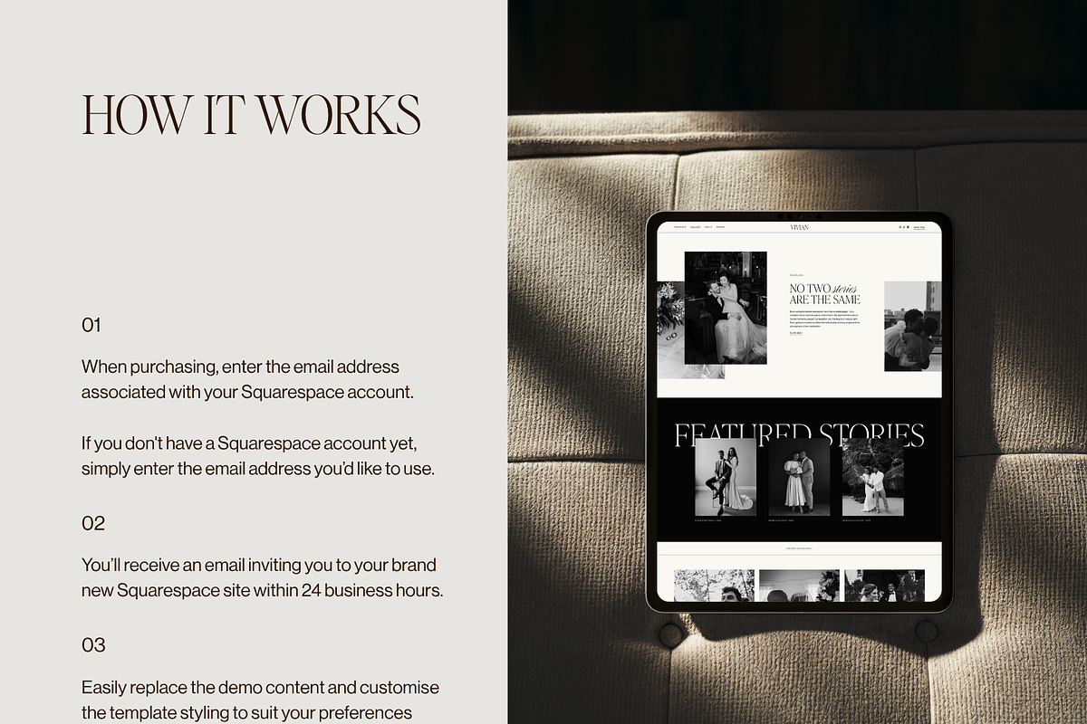 Website Template Squarespace: Vivian, a Squarespace Template by Candor Templates (Photo 13 of 13)
