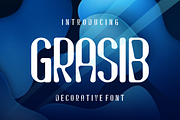 Grasib - Decorative Font, a Sans Serif Font by lelevien (Thumbnail 1 of 4)