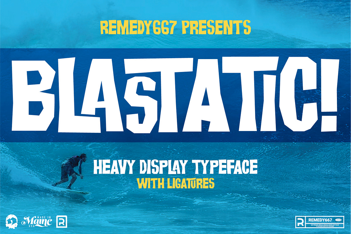 Blastatic! - Modern Font, a Font by Remedy667 (Photo 1 of 8)