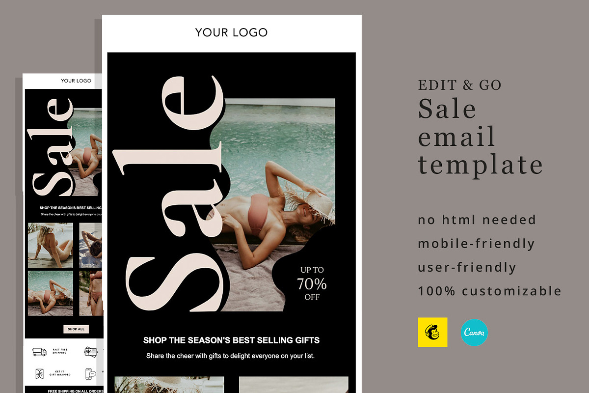 Black Friday Sale Email - Mailchimp, an Email Template by Edit & Go Templates (Photo 1 of 3)