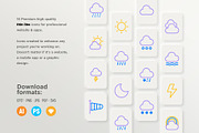 Weather | 32 Icons Set, an Outline Icon by Marina Silence (Thumbnail 11 of 17)
