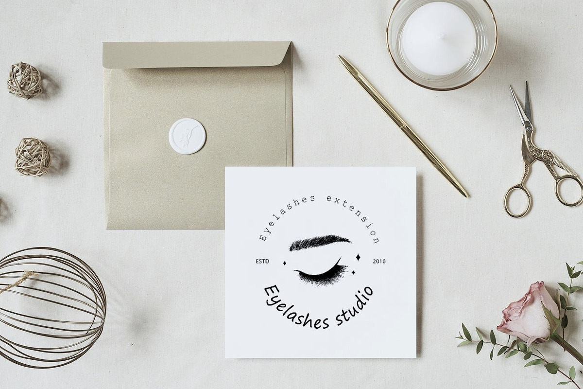 Eyelashes logo kit, an Object Graphic by KeronnArt (Photo 6 of 6)
