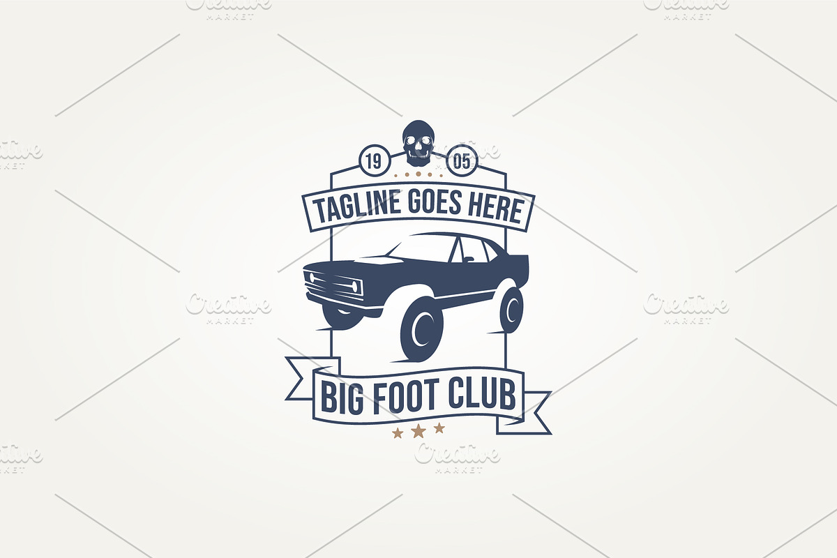 big foot off-road club icon logo, a Branding & Logo Template by Blazybone