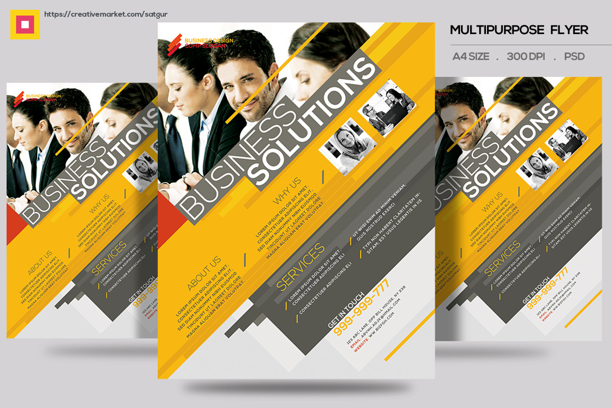 Multipurpose Flyer V2, a Flyer Template by Satgur Graphic Design (Photo 2 of 5)