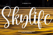 Skylife, a Script Font by FreshTypeINK (Thumbnail 1 of 8)