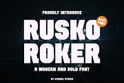 Rusko Roker - Bold Modern Font, a Sans Serif Font by Viswal Studio (Thumbnail 1 of 6)