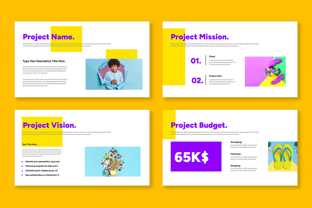 Bold and Bright Portfolio, a Presentation Template by Mighty-Slide (Photo 3 of 5)