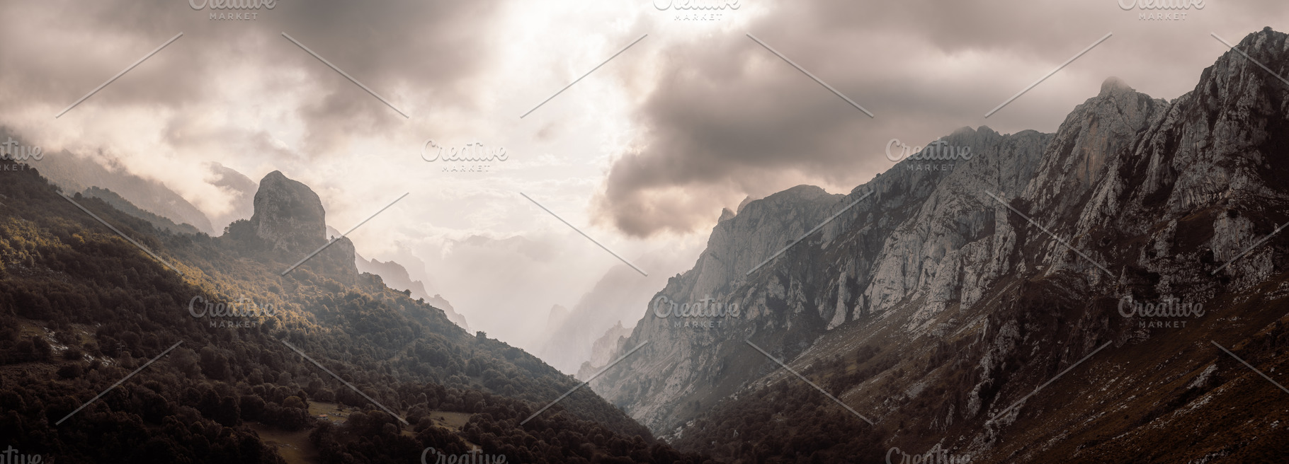 Misty Picos de Europa peaks, a Nature Photo by SkyNext