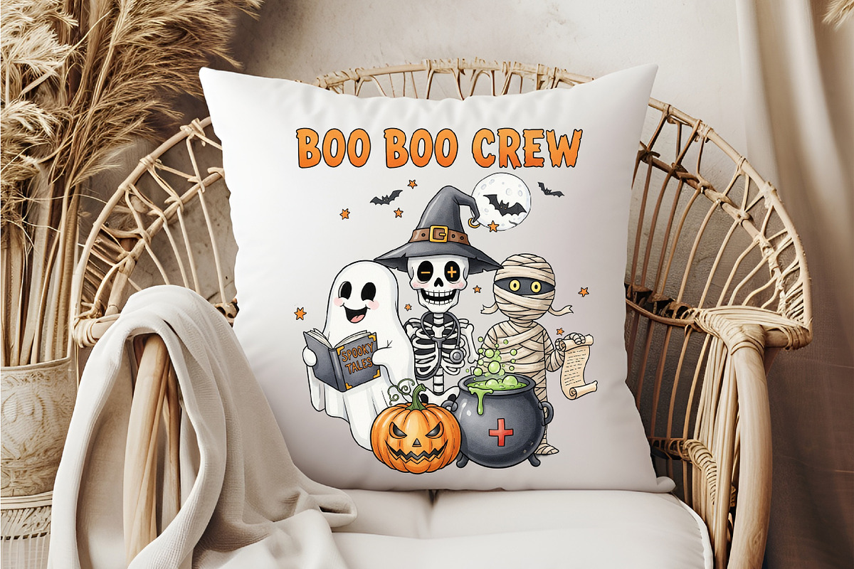 Boo Boo Crew Halloween Nurse Ghost, an Illustration by DreamCafeArt (Photo 4 of 7)