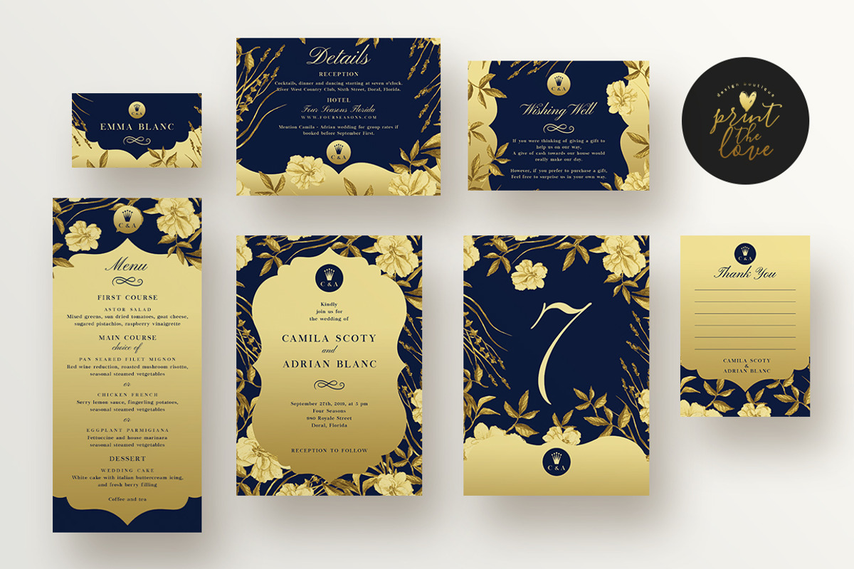 Wedding Invitation Suite - The Queen, an Invitation Template by Print The Love Boutique (Photo 3 of 9)