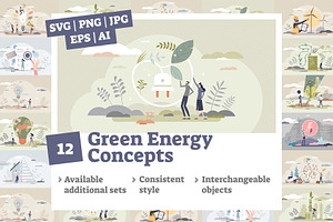 12 Green Energy Illustrations