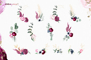 Winter Floral Alphabet Letter, a Decorative Illustration by Cacacolors Clipart (Thumbnail 3 of 6)