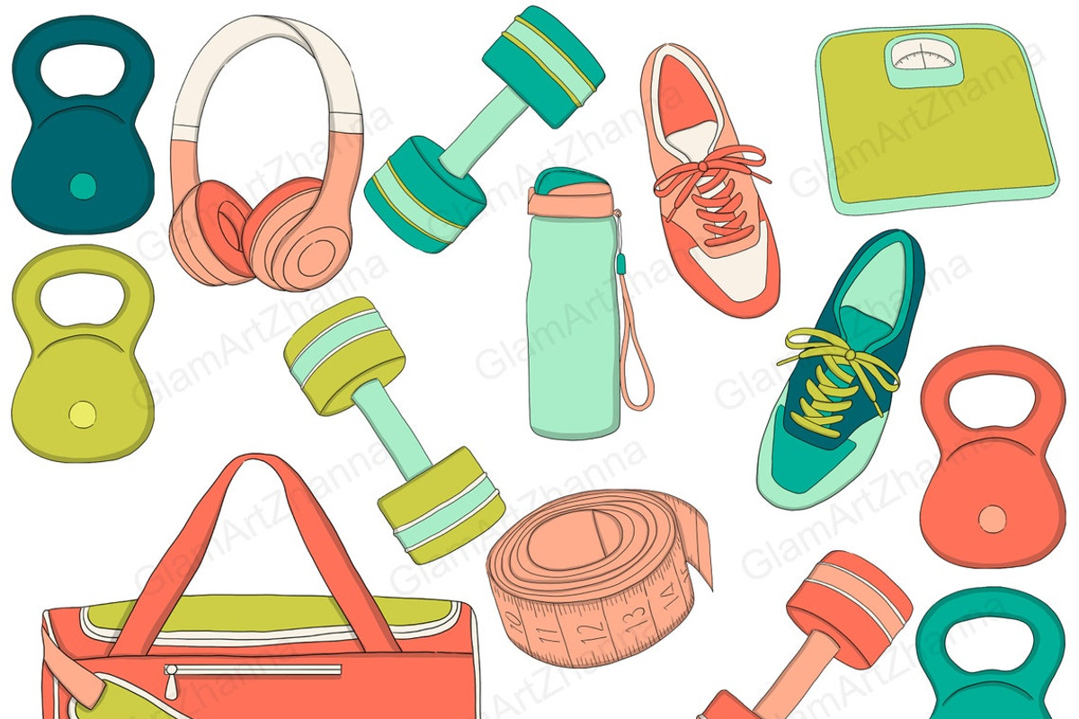 Fitness Girl Clipart, a Sport Illustration by GlamArtZhanna (Photo 2 of 3)