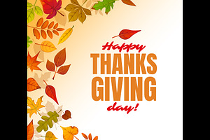 Happy thanksgiving day card