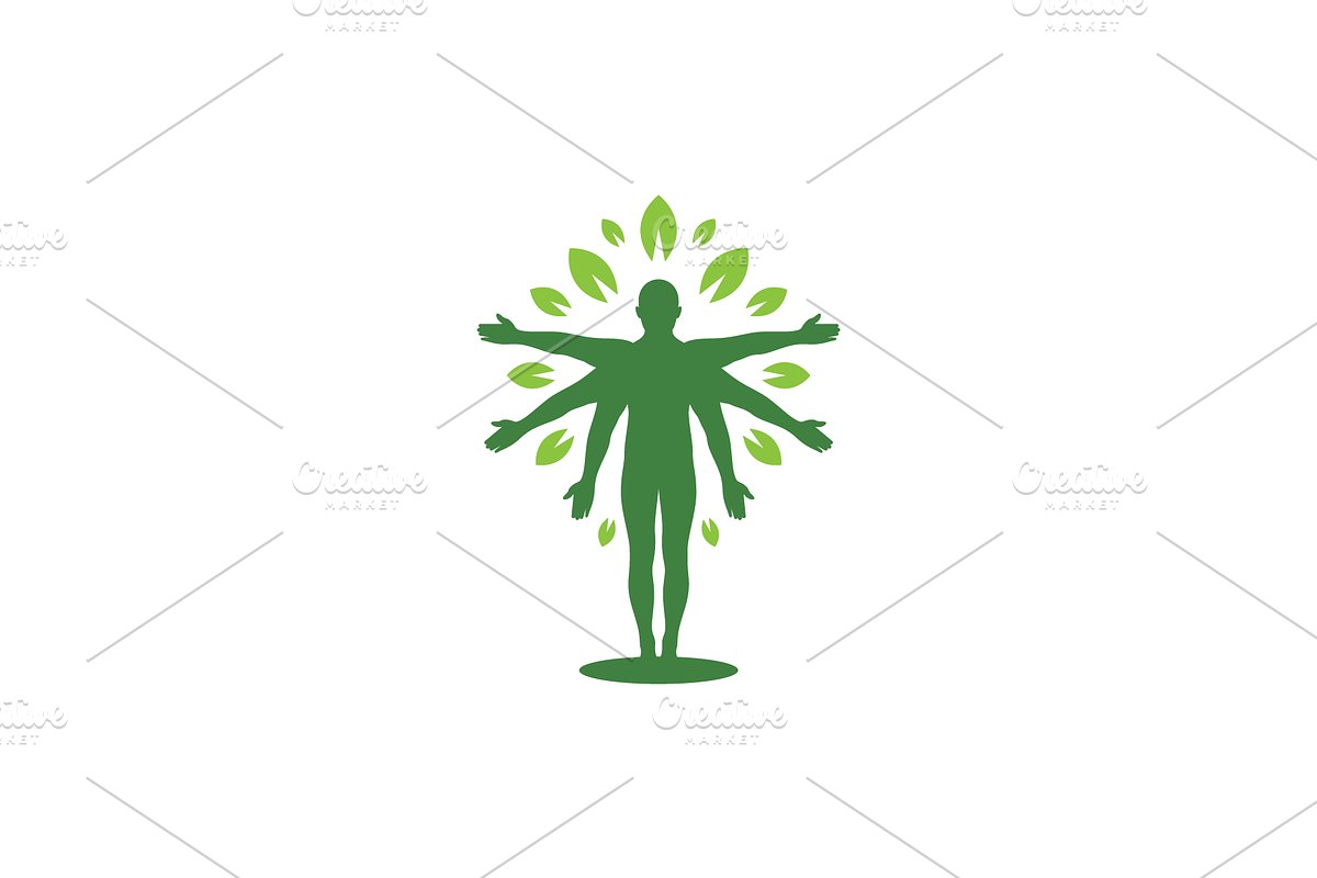 human healthcare colorful logo, a Branding & Logo Template by devastd