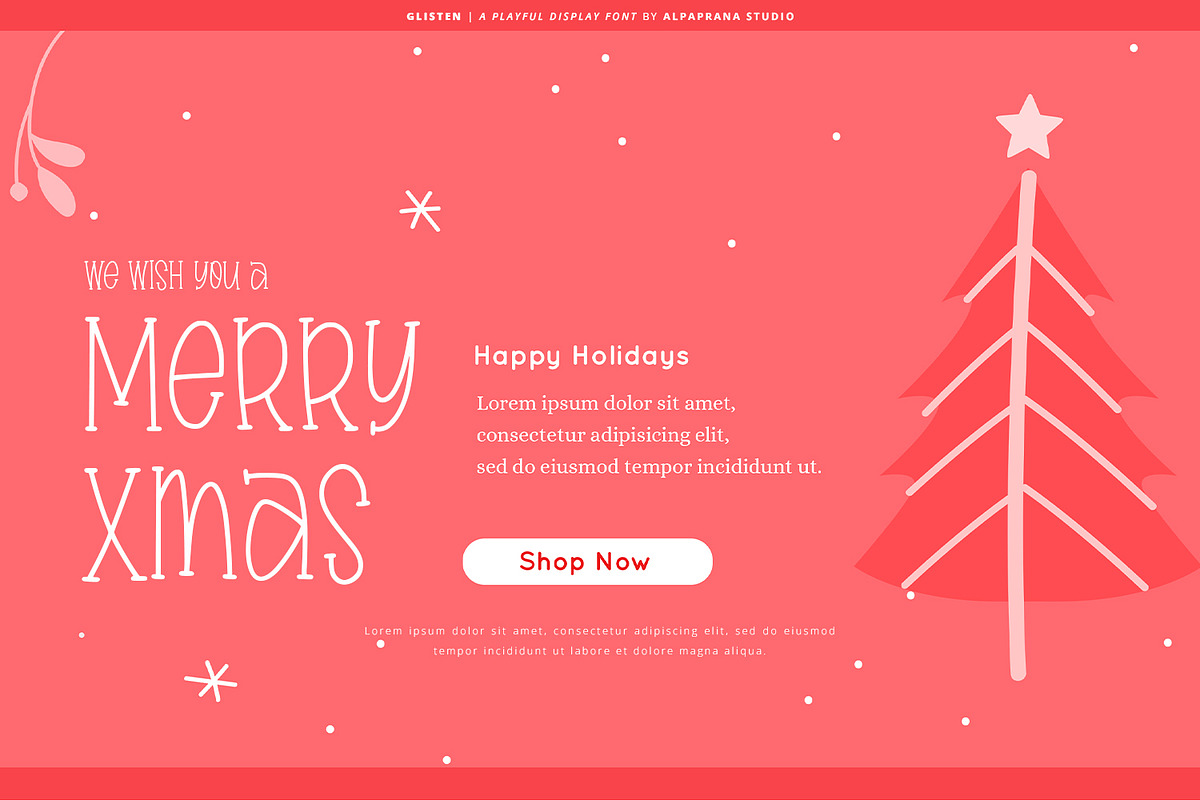 Glisten - Playful Font, a Script Font by Alpaprana (Photo 3 of 12)