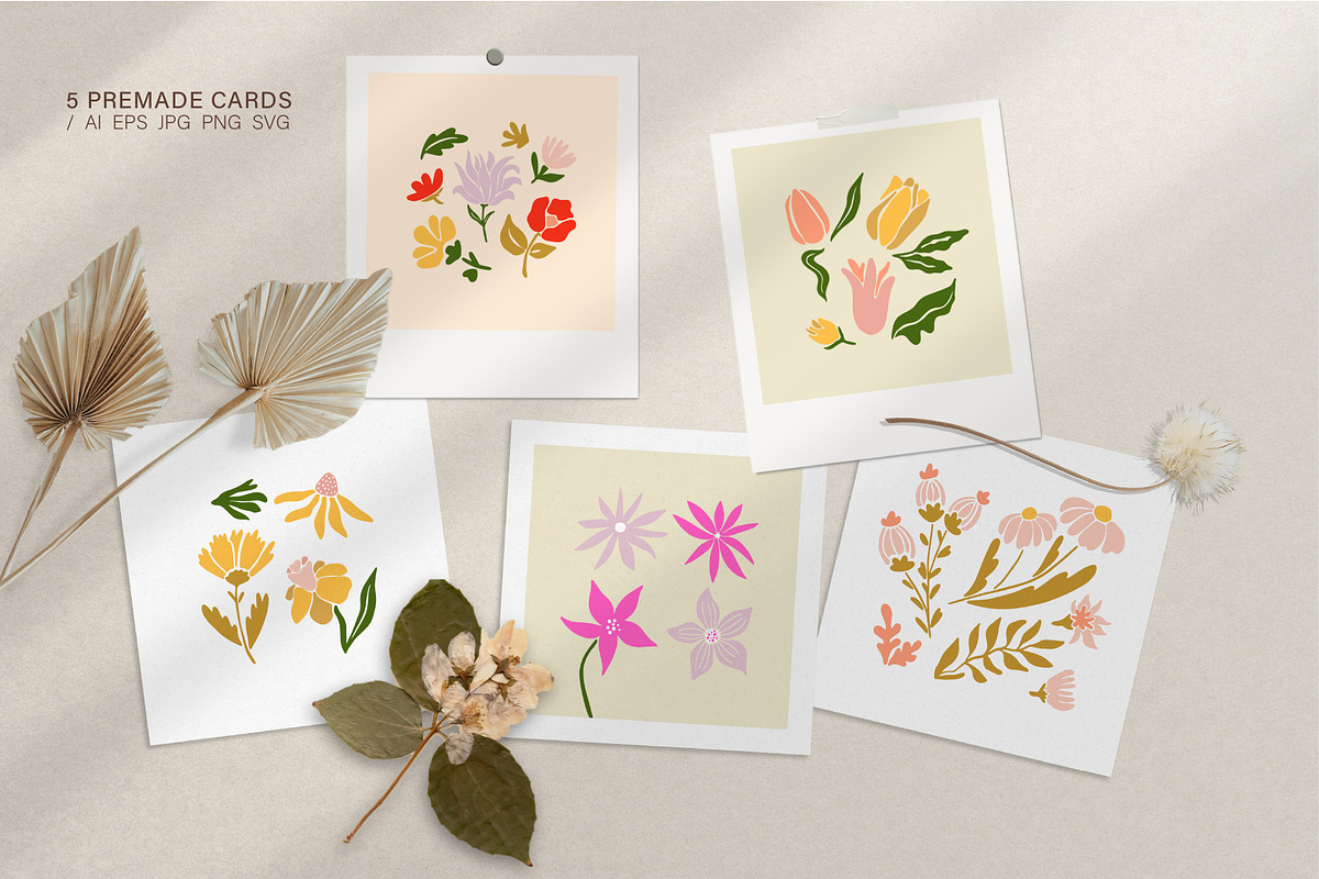 Flowers and leaves illustrations, a Decorative Illustration by La Petite Line Art (Photo 5 of 11)