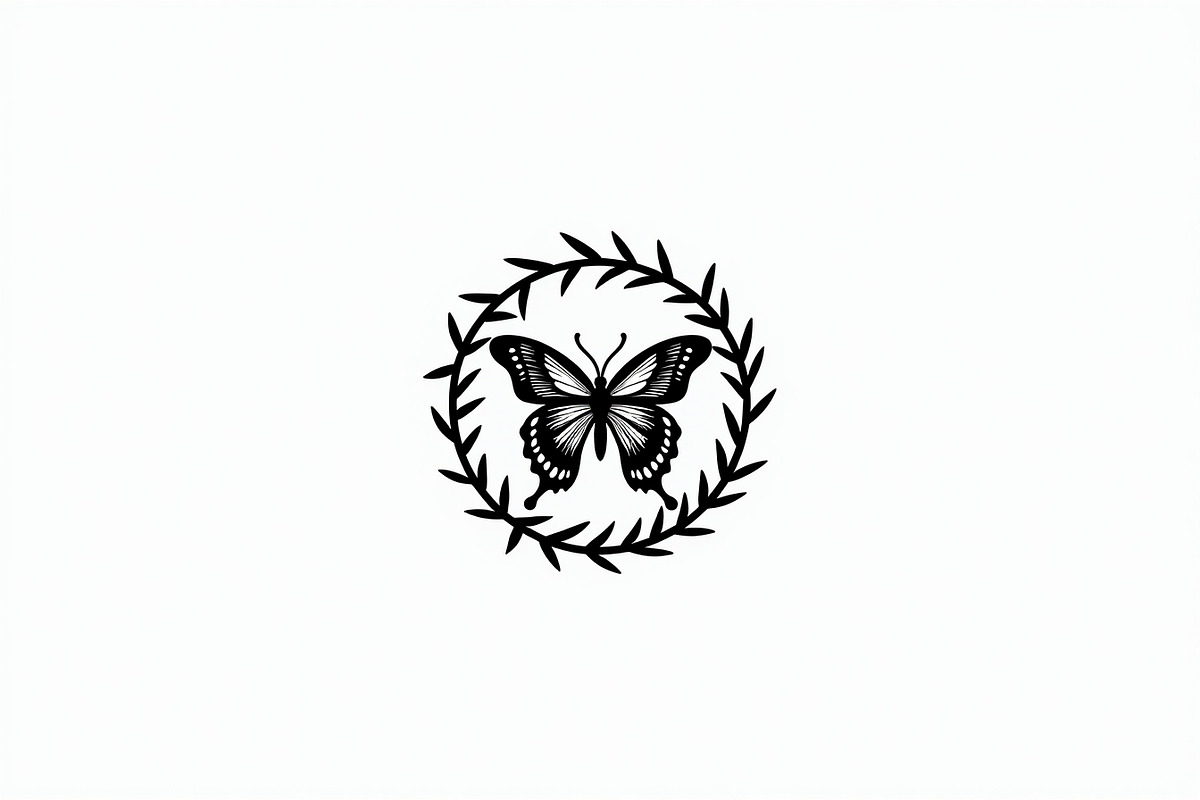 Butterfly Wreath Clipart Set, an Illustration by musafir_fashion (Photo 7 of 9)