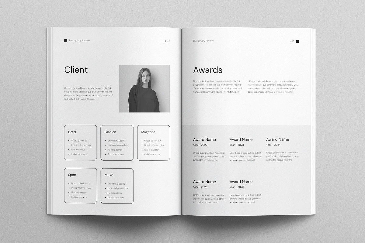 Photography Portfolio Template, a Brochure Template by E-Type (Photo 6 of 7)