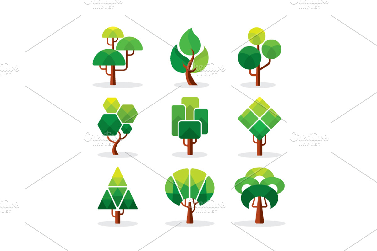 decorative trees, a Decorative Illustration by Watchada's factory