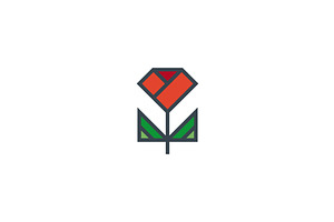 Diamond Flower Logo