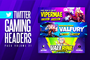 Gaming Twitter Headers Pack 21