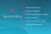 Sanderiana One-Page Portfolio - PSD, a Landing Page Template by Radian (Thumbnail 1 of 2)