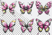 Whimsical Spring Butterfly Clipart B, an Illustration by SVGArt (Thumbnail 6 of 9)