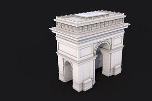 5 Famous Landmark France Low Poly